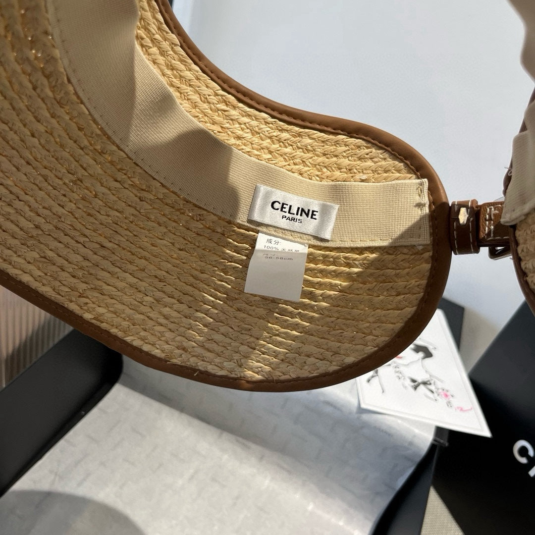 WIDE BRIM HALF HEAD HAT MODEL 650339 IN NATURAL RAFFIA STRAW