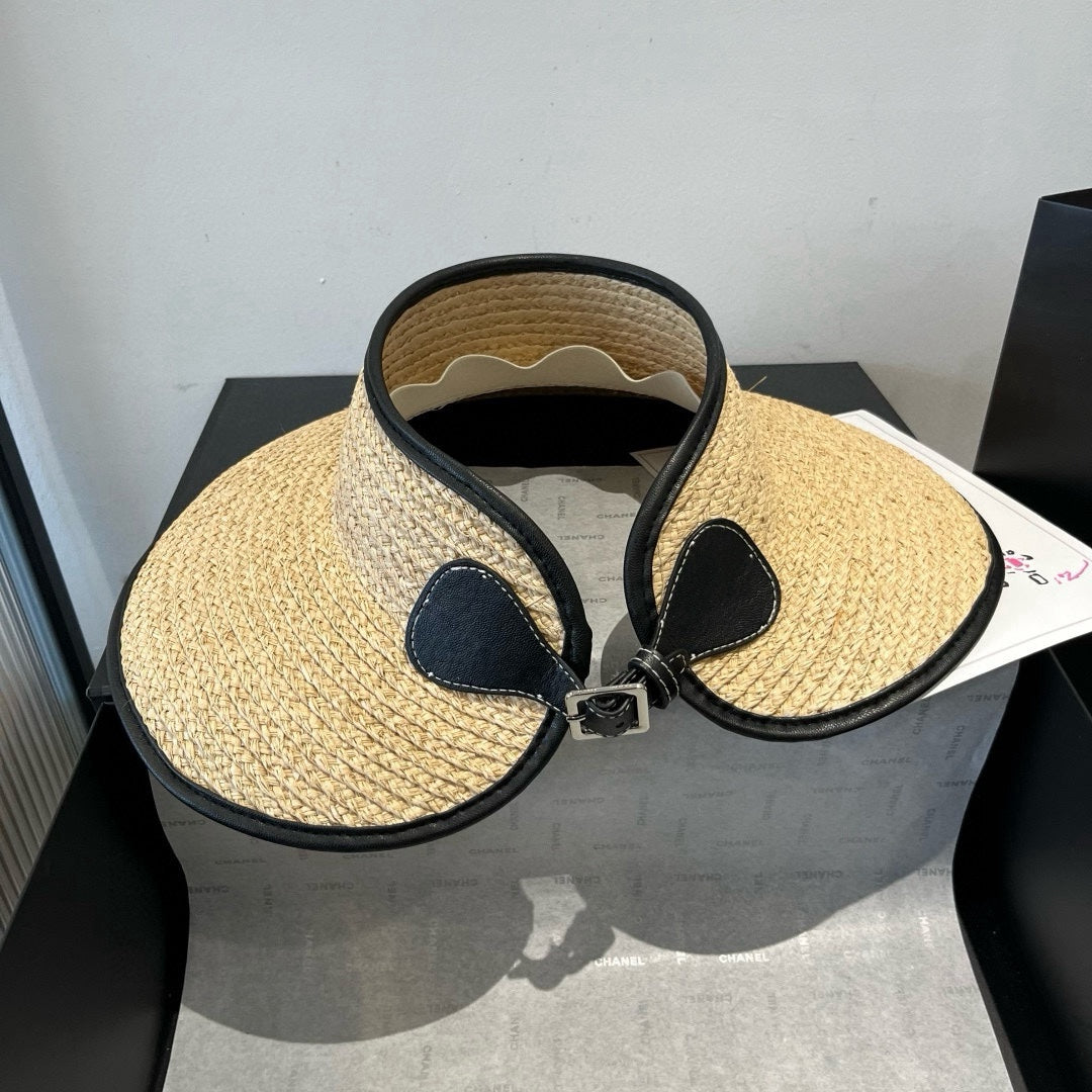 WIDE BRIM HALF HEAD HAT MODEL 650340 IN NATURAL RAFFIA STRAW