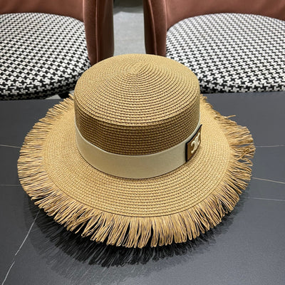 WIDE BRIM HAT MODEL 651885 IN NAUTRAL WOVEN STRAW