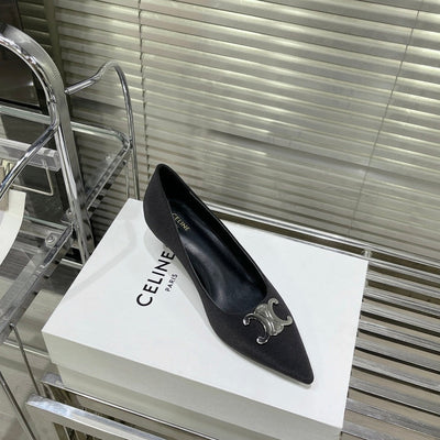 WOMEN'S HIGH HEELS BLACK CALFSKIN