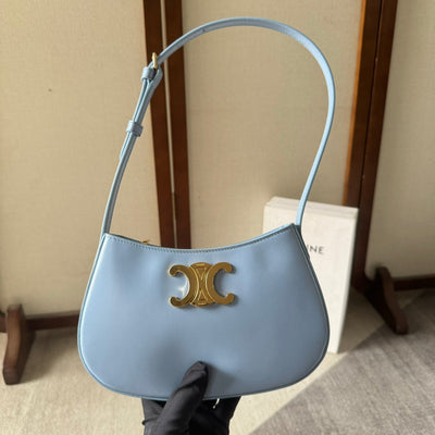 MINI 22 TILLY BAG IN COOL GRAY BLUE CALFSKIN