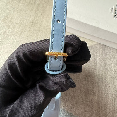 MINI 22 TILLY BAG IN COOL GRAY BLUE CALFSKIN