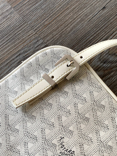 GOYA SECOND-HAND TOAST BAG 21CM WHITE CANVAS
